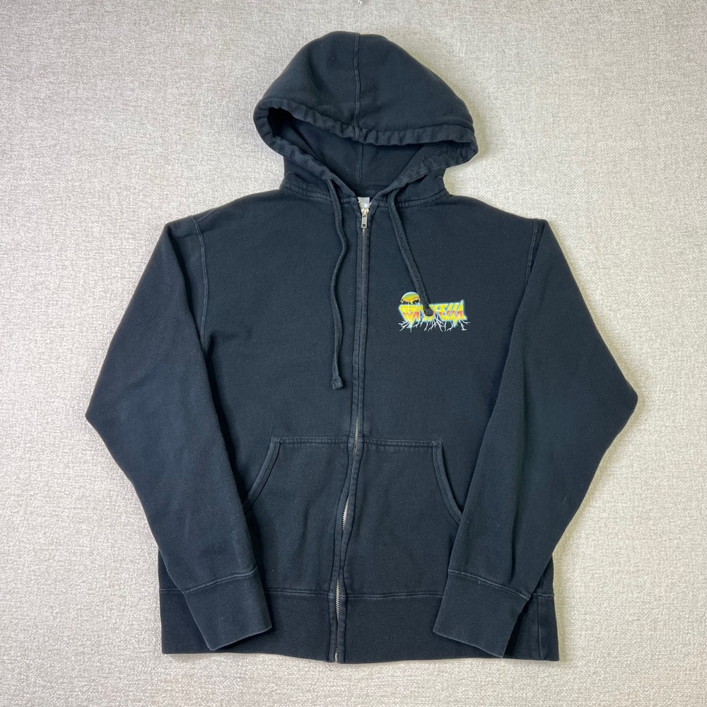 Coachella 2014 Music Festival Zip Up Hoodie Black Mens Large Rare Lineup Tour